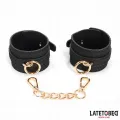 Handfesseln mit Webmuster Goldene Kette von Latetobed BDSM Line