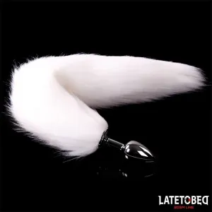 Analplug mit Schwanz Weiss 40 cm von Latetobed BDSM Line