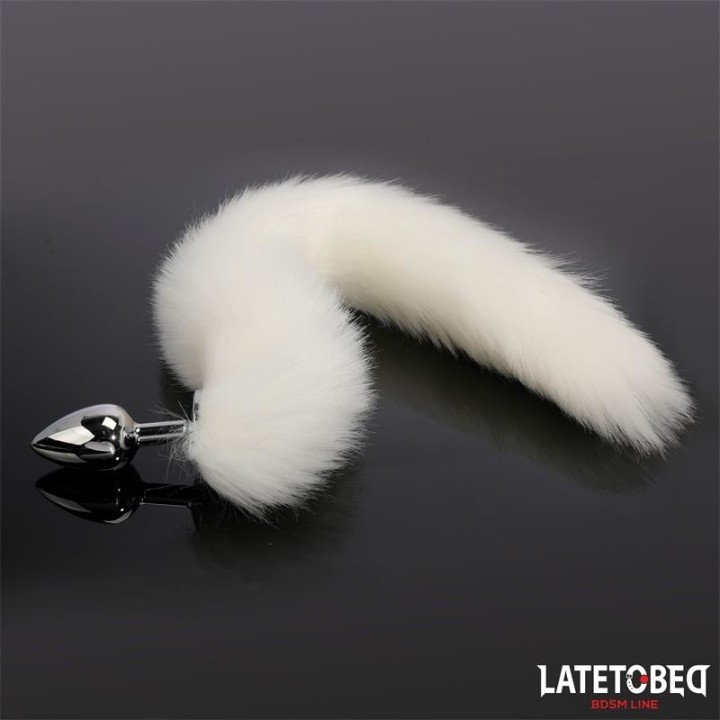 Analplug mit Schwanz Weiss 40 cm von Latetobed BDSM Line | Fesselliebe.de