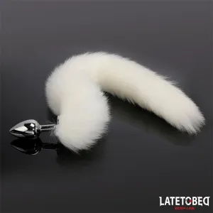 Analplug mit Schwanz Weiss 40 cm von Latetobed BDSM Line