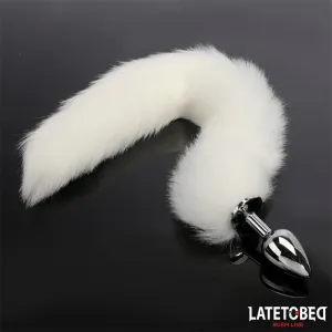 Analplug mit Schwanz Weiss 40 cm von Latetobed BDSM Line