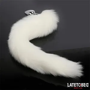 Analplug mit Schwanz Weiss 40 cm von Latetobed BDSM Line