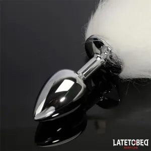 Analplug mit Schwanz Weiss 40 cm von Latetobed BDSM Line