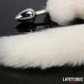 Analplug mit Schwanz Weiss 40 cm von Latetobed BDSM Line