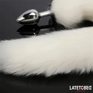 Analplug mit Schwanz Weiss 40 cm von Latetobed BDSM Line