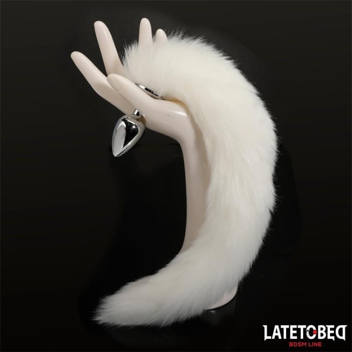 Analplug mit Schwanz Weiss 40 cm von Latetobed BDSM Line | Fesselliebe.de