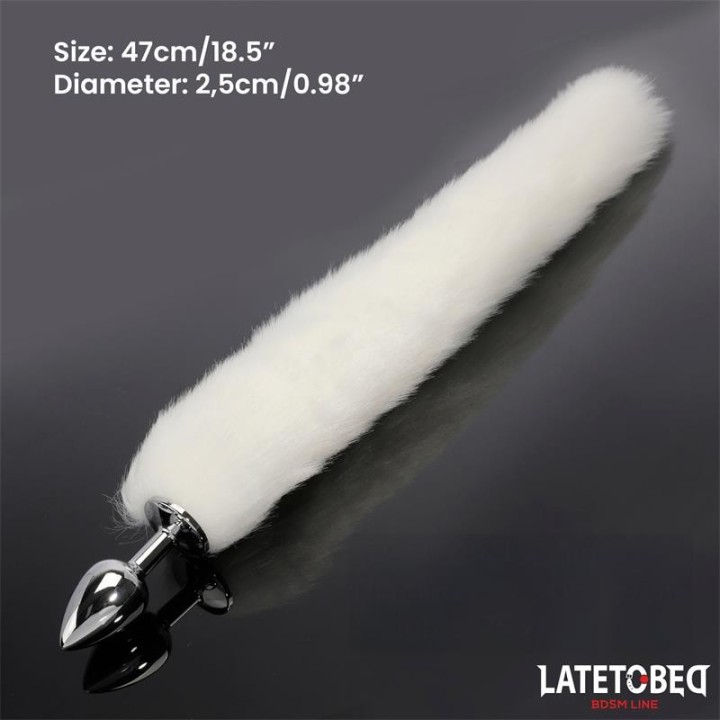 Analplug mit Schwanz Weiss 40 cm von Latetobed BDSM Line | Fesselliebe.de
