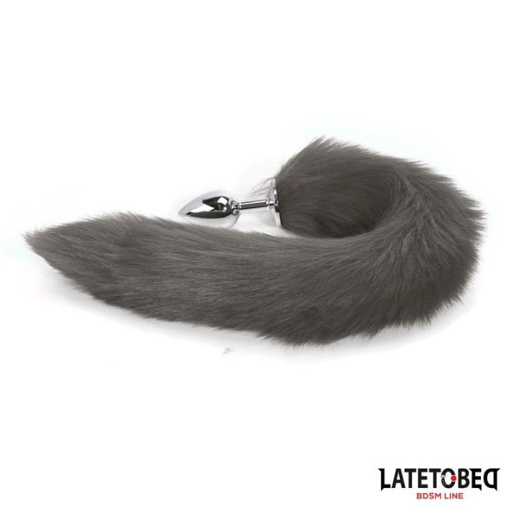 Analplug mit Schwanz Grau 40 cm von Latetobed BDSM Line | Fesselliebe.de