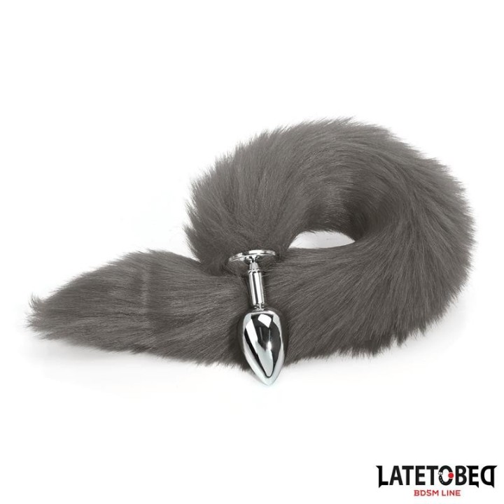 Analplug mit Schwanz Grau 40 cm von Latetobed BDSM Line | Fesselliebe.de