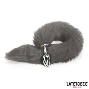 Analplug mit Schwanz Grau 40 cm von Latetobed BDSM Line