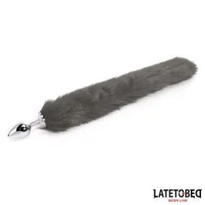 Analplug mit Schwanz Grau 40 cm von Latetobed BDSM Line