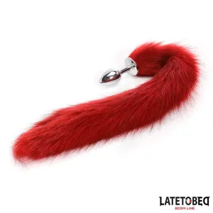 Analplug mit Schwanz Dunkelrot 40 cm von Latetobed BDSM Line