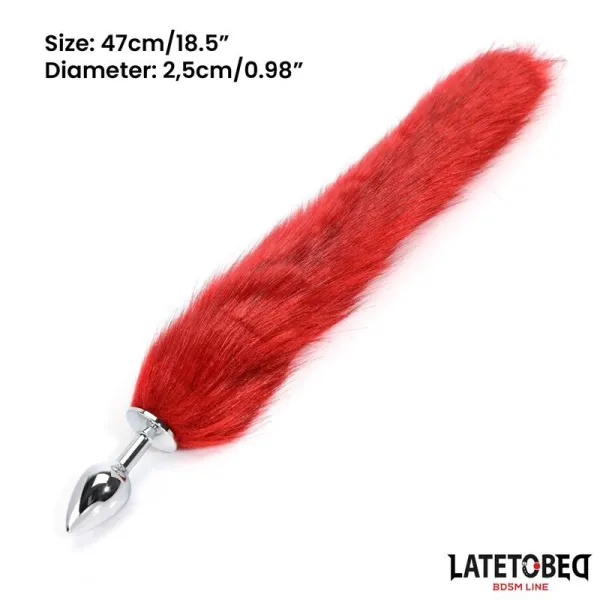 Analplug mit Schwanz Dunkelrot 40 cm von Latetobed BDSM Line | Fesselliebe.de