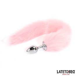 Analplug mit Fuchsschwanz, Rosa, 40 cm von Latetobed BDSM Line | Fesselliebe.de