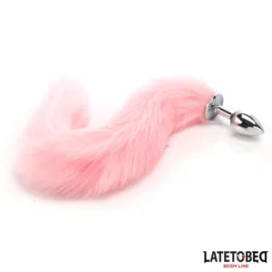 Analplug mit Fuchsschwanz, Rosa, 40 cm von Latetobed BDSM Line