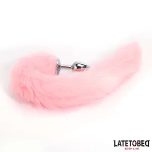 Analplug mit Fuchsschwanz, Rosa, 40 cm von Latetobed BDSM Line