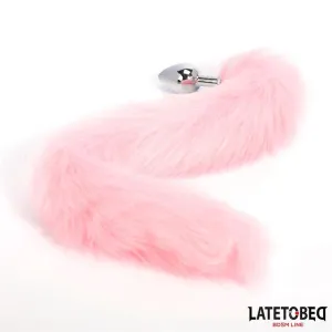 Analplug mit Fuchsschwanz, Rosa, 40 cm von Latetobed BDSM Line