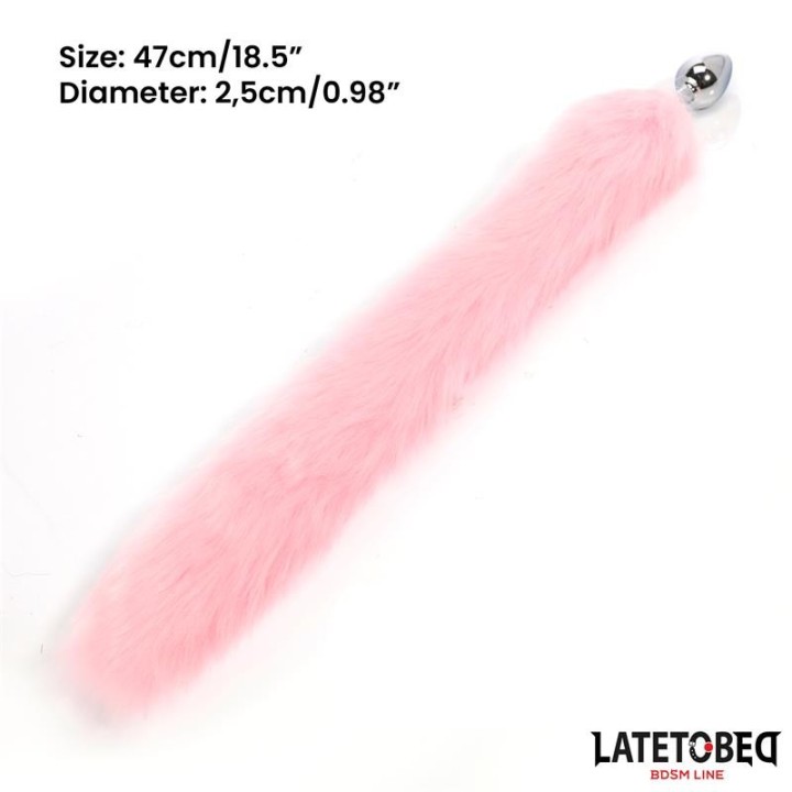 Analplug mit Fuchsschwanz, Rosa, 40 cm von Latetobed BDSM Line | Fesselliebe.de
