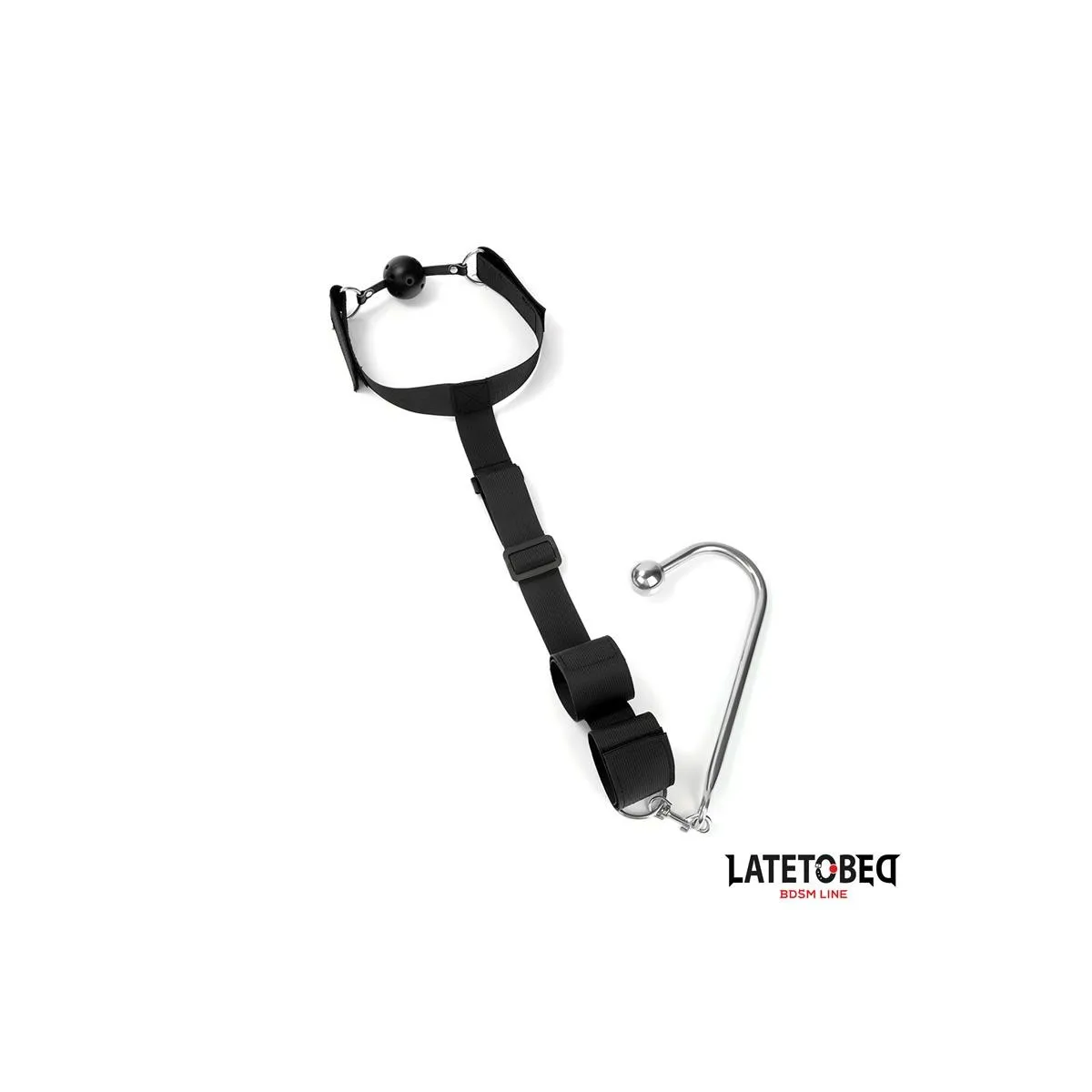 Mundknebel mit Manschette und Analhaken von Latetobed BDSM Line | Fesselliebe.de