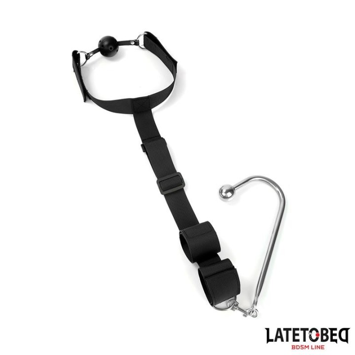 Mundknebel mit Manschette und Analhaken von Latetobed BDSM Line | Fesselliebe.de
