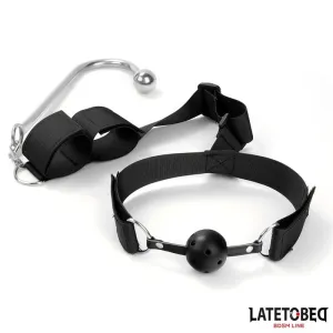 Mundknebel mit Manschette und Analhaken von Latetobed BDSM Line