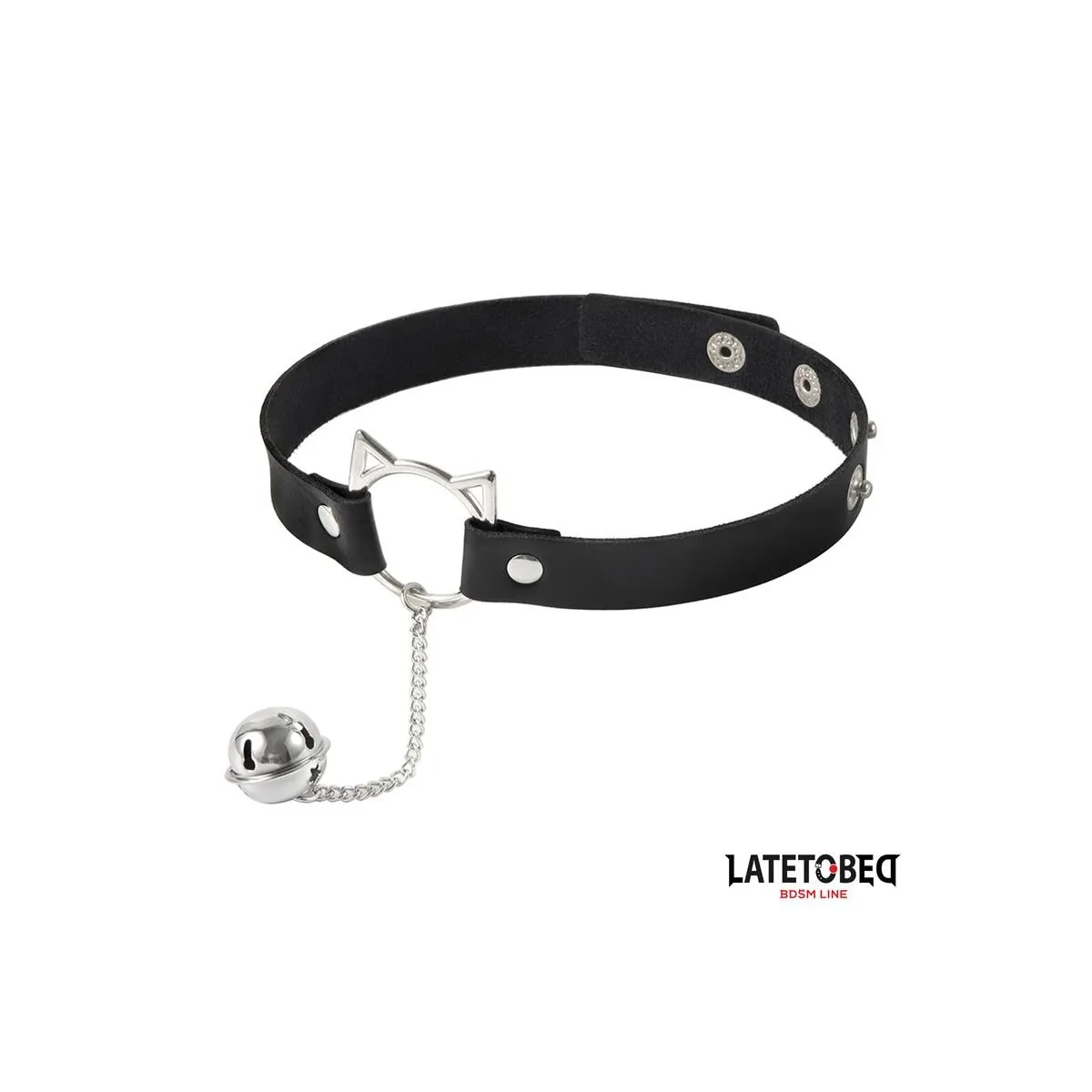 Halsband mit Katzenohren-Ohrringen und Glöckchen von Latetobed BDSM Line | Fesselliebe.de