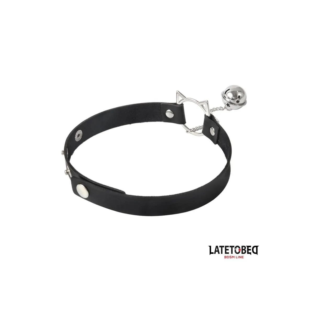 Halsband mit Katzenohren-Ohrringen und Glöckchen von Latetobed BDSM Line | Fesselliebe.de
