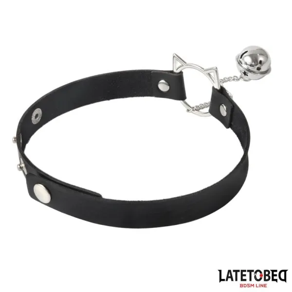 Halsband mit Katzenohren-Ohrringen und Glöckchen von Latetobed BDSM Line | Fesselliebe.de