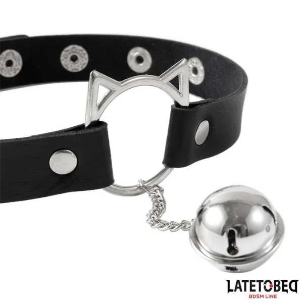 Halsband mit Katzenohren-Ohrringen und Glöckchen von Latetobed BDSM Line | Fesselliebe.de
