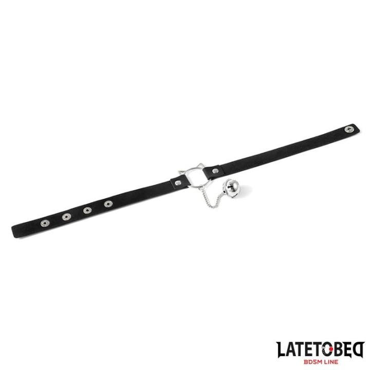 Halsband mit Katzenohren-Ohrringen und Glöckchen von Latetobed BDSM Line | Fesselliebe.de