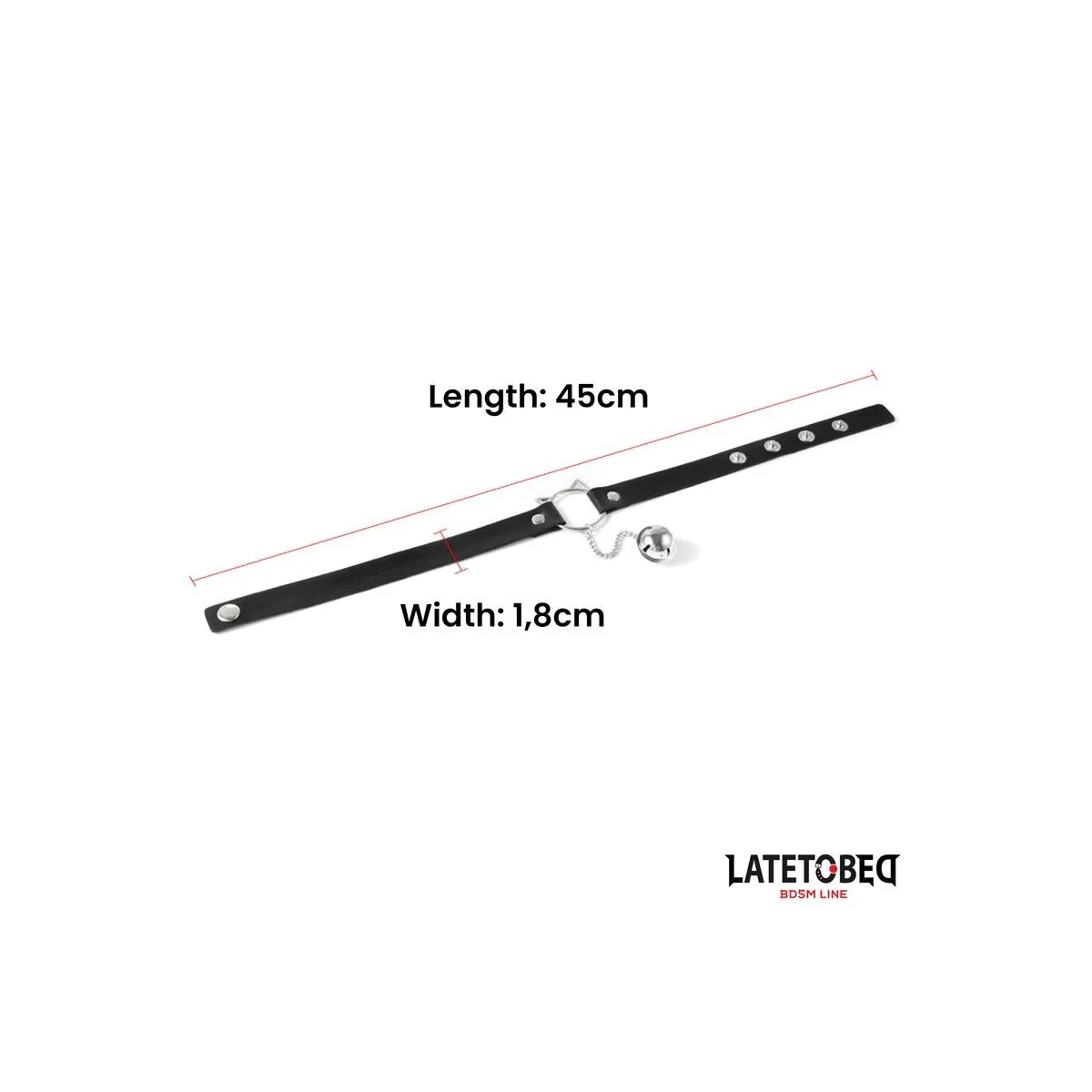 Halsband mit Katzenohren-Ohrringen und Glöckchen von Latetobed BDSM Line | Fesselliebe.de