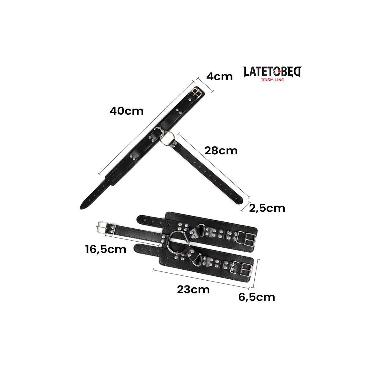 Halsband und Handfesseln von Latetobed BDSM Line | Fesselliebe.de