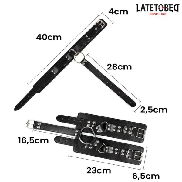 Halsband und Handfesseln von Latetobed BDSM Line | Fesselliebe.de