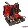 8-Teiliges Leder-Bondage-Set mit Aufbewahrungskoffer von Latetobed BDSM Line