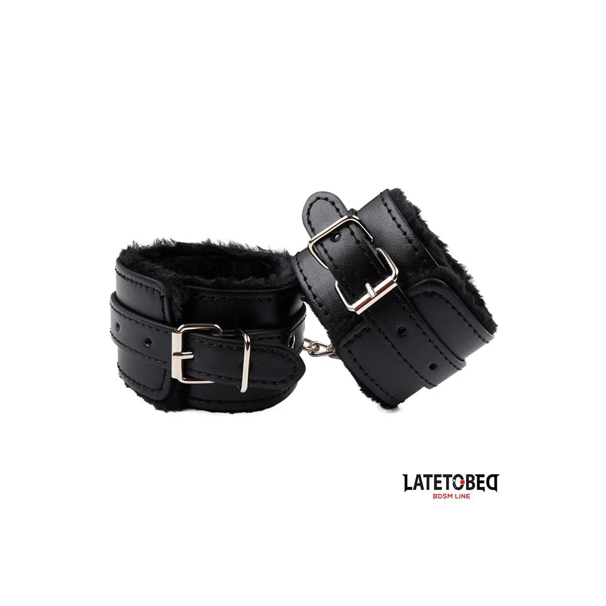 Fell-Handfessel Schwarz von Latetobed BDSM Line | Fesselliebe.de