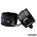 Fell-Handfessel Schwarz von Latetobed BDSM Line