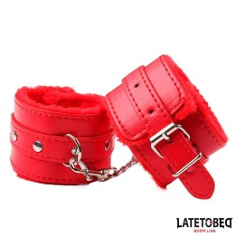 Fell-Handfessel Rot von Latetobed BDSM Line | Fesselliebe.de