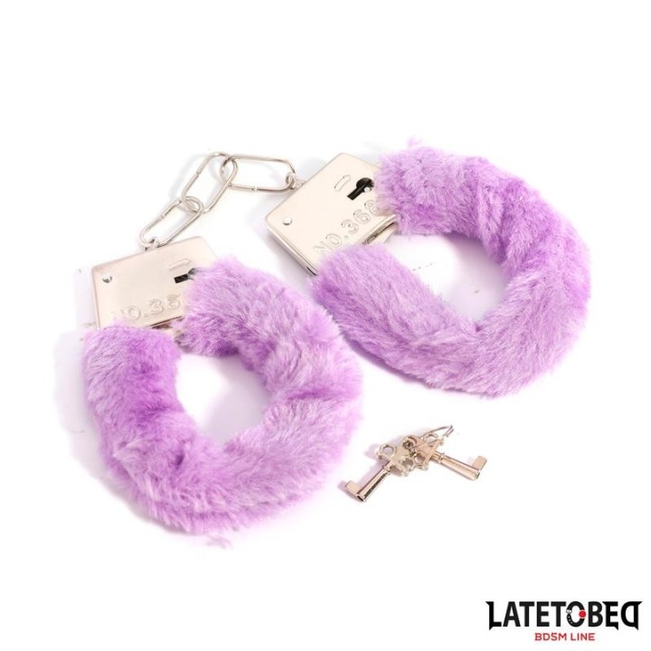 Fell-Metallfessel Lila von Latetobed BDSM Line | Fesselliebe.de