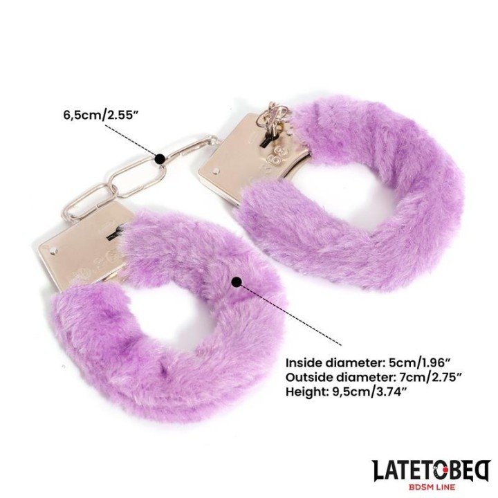 Fell-Metallfessel Lila von Latetobed BDSM Line | Fesselliebe.de