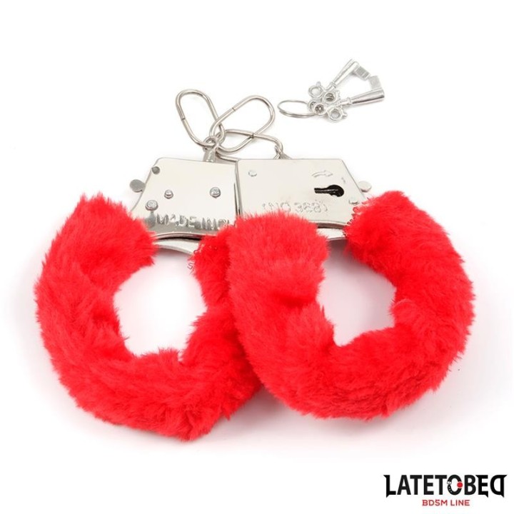 Fell-Metallfessel Rot von Latetobed BDSM Line | Fesselliebe.de