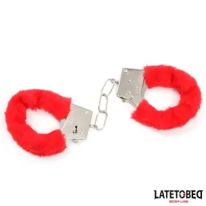 Fell-Metallfessel Rot von Latetobed BDSM Line