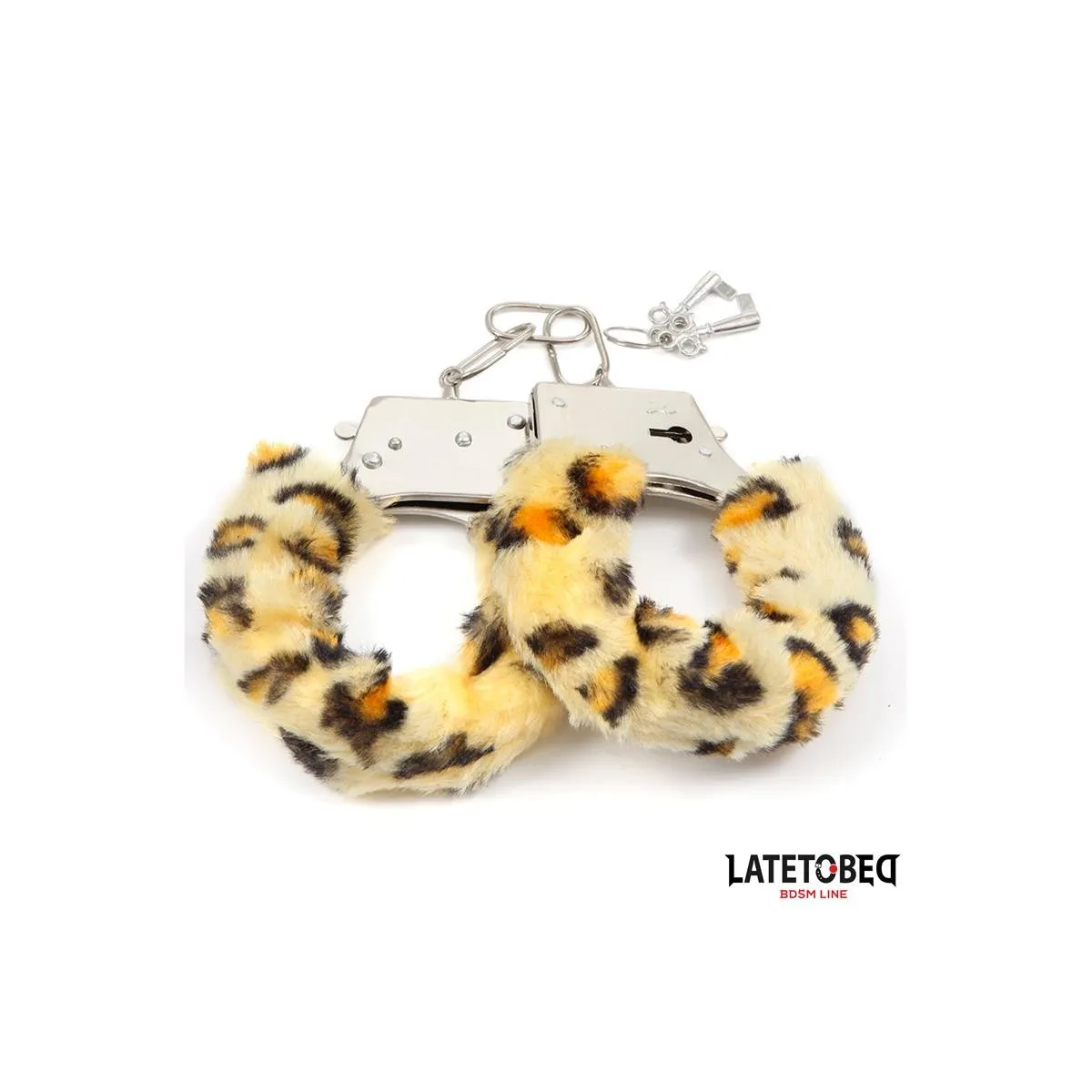 Fell-Metallfessel mit Leopardenmuster von Latetobed BDSM Line | Fesselliebe.de