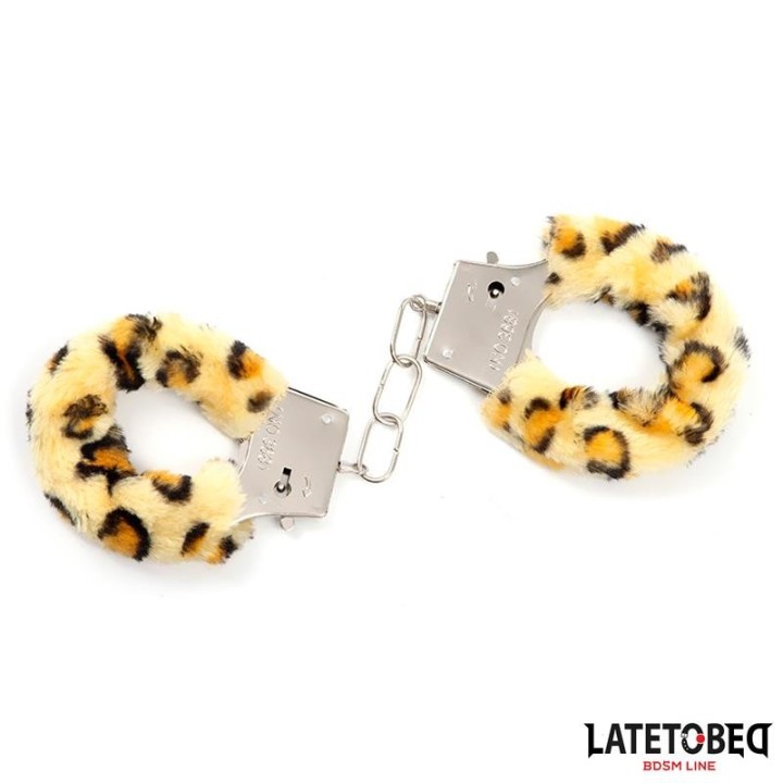 Fell-Metallfessel mit Leopardenmuster von Latetobed BDSM Line | Fesselliebe.de
