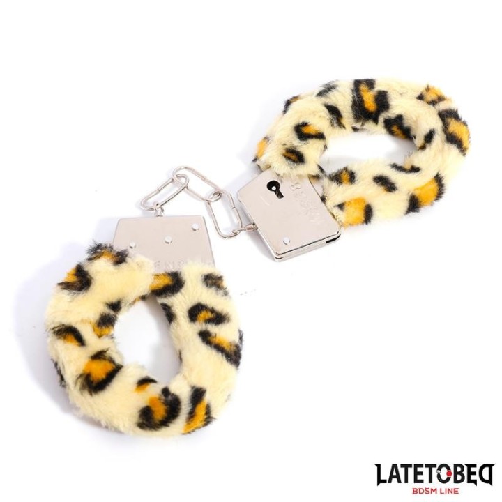 Fell-Metallfessel mit Leopardenmuster von Latetobed BDSM Line | Fesselliebe.de
