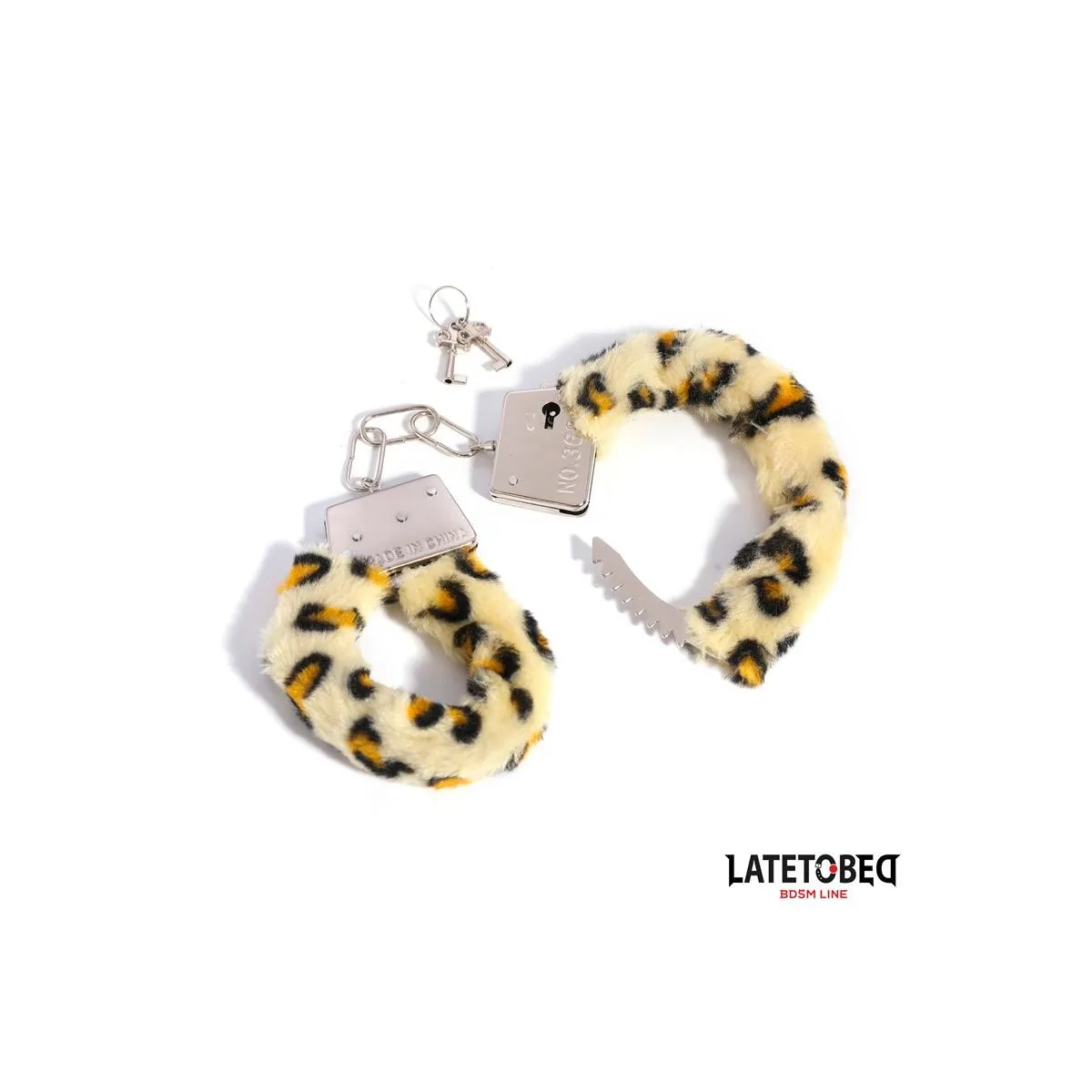 Fell-Metallfessel mit Leopardenmuster von Latetobed BDSM Line | Fesselliebe.de