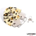 Fell-Metallfessel mit Leopardenmuster von Latetobed BDSM Line
