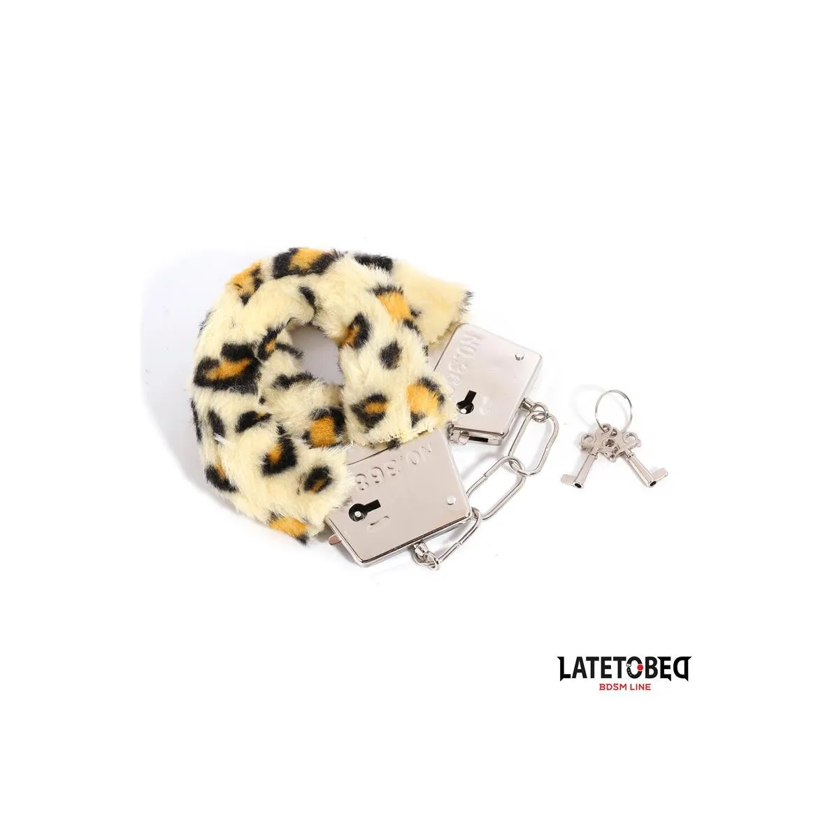 Fell-Metallfessel mit Leopardenmuster von Latetobed BDSM Line | Fesselliebe.de