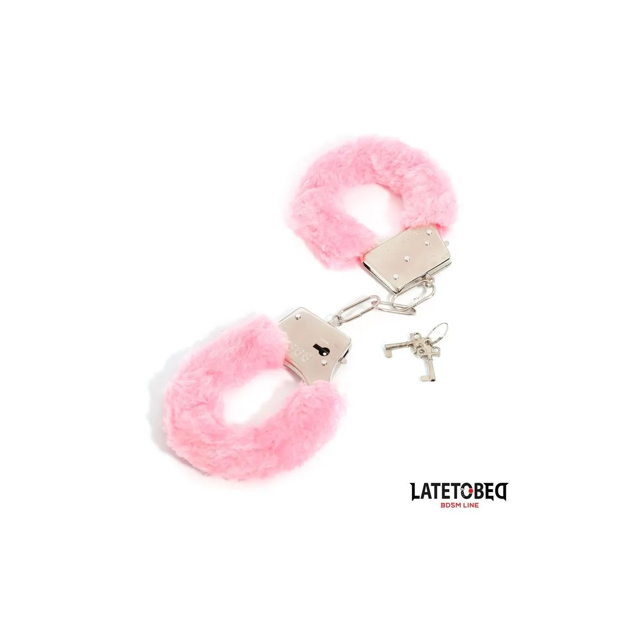 Fellbesetzte Metallfessel Rosa von Latetobed BDSM Line | Fesselliebe.de