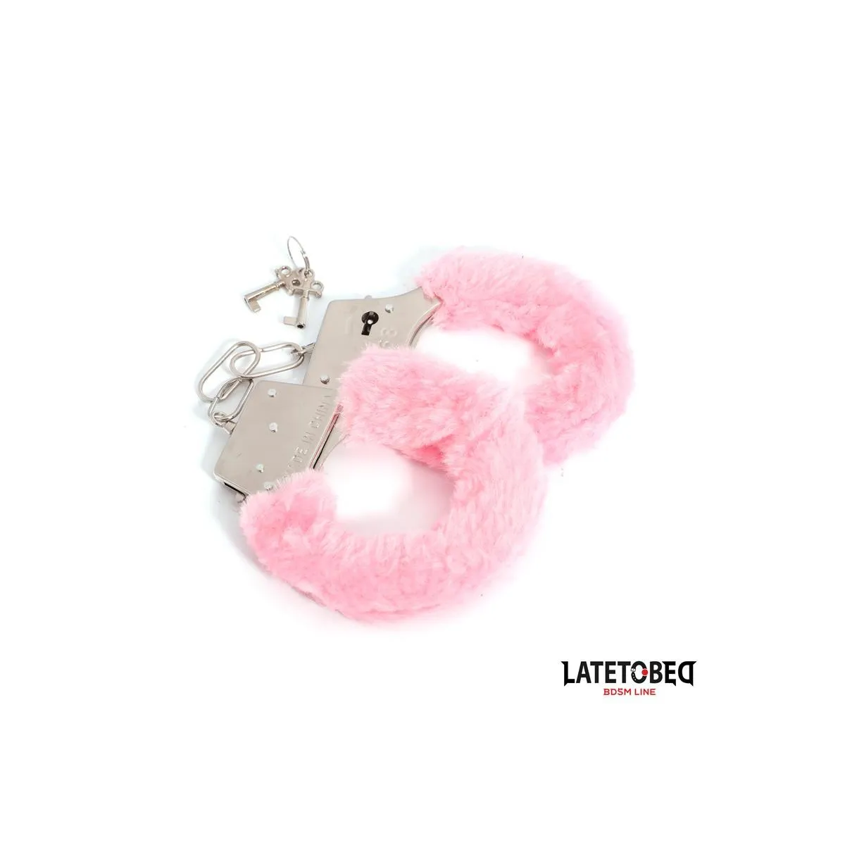 Fellbesetzte Metallfessel Rosa von Latetobed BDSM Line | Fesselliebe.de