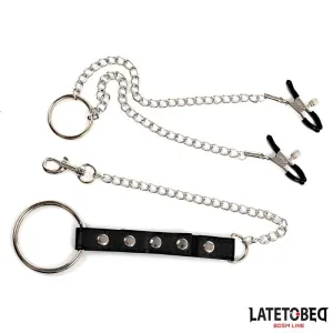 Nippelklemmen mit Penisring von Latetobed BDSM Line